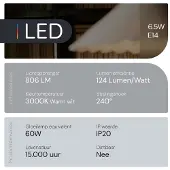 Avide E14 LED Lampe 6,5W 806lm 3000K Warmweiß B35