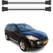 Omtec Dachträger Gepäckträger für Peugeot 4007 2007-2012 Relingträger Aluminium Silber