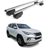 Omtec Dachträger Gepäckträger für Toyota Fortuner 2015-2023 ABE Aluminium Grau 2x
