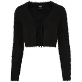 Urban Classics Strickjacke "Damen Ladies Tied Cropped Feather Cardigan" 1 Stk.