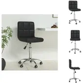 vidaXL Bürostuhl Drehbar Schwarz Kunstleder - Bürostühle
