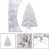 The Living Store Künstlicher Weihnachtsbaum Klappbar Beschneit 120 cm