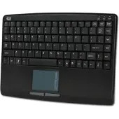 Adesso SlimTouch 410, Mini, Kabelgebunden, USB, Membran Key Switch, QWERTY, Schwarz