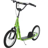 HOMCOM Tretroller Kinderroller Scooter Cityroller Luftreifen verstellbar Grün