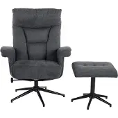 Duo Collection Relaxsessel >Olvera< (2-teilig) inkl. Hocker, anthrazit - 87x108x82 (BxHxT)