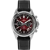 Jacques Lemans 1-2117ZP Herrenuhr Chronograph Liverpool Schwarz/Rot