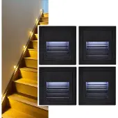 Welikera Einbauleuchte 3W LED Treppenleuchte 3000K,Stufenlicht,Wandlicht,4 St