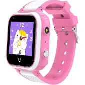 Welikera DOPWii Kinderuhr, mit Videoanruf Fotoaufnahme GPS-Tracking SOS-Funktionen Smartwatch, Rosa