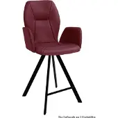58 aufm Kessel Thekenstuhl drehbar (8er-Set) Diarria 58x109x60 Schwarz/Marsala