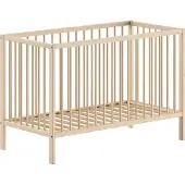 58 aufm Kessel Babybett Kara-lynn 124x65x84 Gitterbett Massivholz Buche Natur
