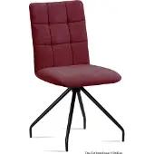 58 aufm Kessel Esszimmerstuhl (4er-Set) Devera 47x91x60 Schwarz/Marsala