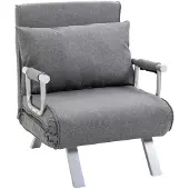 HOMCOM 3-in-1 Schlafsofa mit Armlehne Schlafsessel Klappbett Chaiselongue