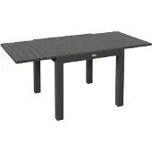 BundiGlassware Gartentisch Outdoor-Tisch, wetterbeständig, 162 x 80 x 75 cm, Grau