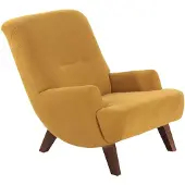 58 aufm Kessel Sessel Kajsa 71x80x101 Bezug Veloursstoff Buche nussbaum/mais