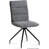 58 aufm Kessel Esszimmerstuhl (6er-Set) Dianna 47x92x60 Schwarz/Grau