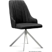 58 aufm Kessel Esszimmerstuhl drehbar (6er-Set) Davorka 52x91x60 Edelstahl/Anthrazit