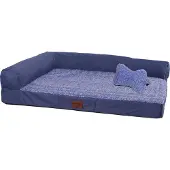Raikou Hundebett Hundesofa Tierbett Anti Rutsch Blau Melange Gr. 100*80*9cm