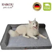 Raikou Hundebett Hundesofa Tierbett Anti Rutsch Hellgrau Melange Gr. 120*90*10cm
