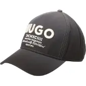 HUGO Baseball Cap "Merk-Degradé", Herren, grau (schwarz 001), Twill, Baumwolle, unifarben, Caps Baseball Cap, mit Snapback-Verschluss, bestickt