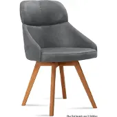 58 aufm Kessel Esszimmerstuhl (8er-Set) Donna 52x82x63 Eiche geölt/Grau