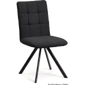 58 aufm Kessel Esszimmerstuhl drehbar (4er-Set) Despa 47x91x60 Schwarz/Anthrazit