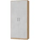 SMARTBett GmbH SMARTBett Schrank Kleiderschrank Aktenschrank 100 cm Wildeiche/Beton