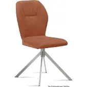 58 aufm Kessel Esszimmerstuhl (6er-Set) Dorthy 51x92x60 Edelstahl/Cognac