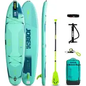 Jobe Aero Loa SUP Board 11.6 Package, Stand Up Paddleboard (SUP), Wippe, Flach, Aqua-Farbe, EVA (Äthylen-Vinylazetat), Schaum, 160 kg