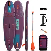 Jobe Aero Yarra SUP Board 10.6 Package Purple, Stand Up Paddleboard (SUP), Wippe, Flach, Violett, EVA (Äthylen-Vinylazetat), Schaum, 140 kg