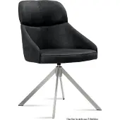 58 aufm Kessel Esszimmerstuhl drehbar (2er-Set) Deeanne 52x82x63 Edelstahl/Anthrazit