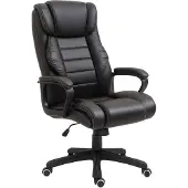 Dopwii Vinsetto Bürostuhl mit Massagefunktion, höhenverstellbarer Chefsessel, ergonomischer Drehstuhl, 6 Vibrationspunkte, Braun