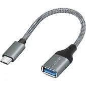 Ginza.se USB 3.2 Gen1 Type-C Adapter, C/M zu USB-A/F, OTG, Aluminium, 0,15 m, 0,15 m, USB C, USB A, USB 3.2 Gen 1 (3.1 Gen 1), Grau