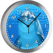 CreaDesign Funkuhr, Kinder Wanduhr, Kinderuhr, Kinderzimmer Delfin