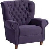 58 aufm Kessel Hochlehnsessel Katrin Bezug Veloursstoff Buche nussbaum dunkel / violett 22888