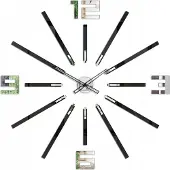 ModernClock , Schwarz Wanduhr, wanduhre groß 115 cm, wohnzimmer, BIG CLOCK