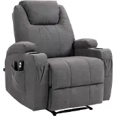CLP Sessel Hepler mit Massagefunktion Stoff grau