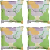 Madison - Sitzkissen Grafi flieder - ca. 50x50 cm - 4er-Set