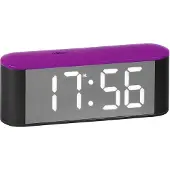 Atlanta 1133/8 Wecker mit LED-Anzeige Grau / Violett