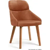 58 aufm Kessel Esszimmerstuhl (2er-Set) Dasya 52x82x63 Eiche geölt/Cognac