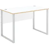 Freiraum Schreibtisch >Memphis< in Weiß / Artisan / silber - 120x77x73 (BxHxT)