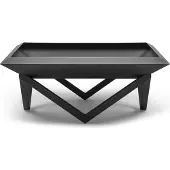 TheFavilla The Favilla Feuerkorb schwarz Premium-Feuerstelle (pulverbeschichtet) Wetterfester Stahl, hitzebeständig, für Garten/Terrasse/Camping