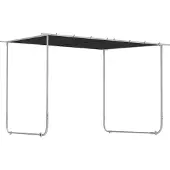 Welikera Mobiler Pavillon, mit Rädern, inklusive Sandsäcke, Metallrahmen, 3x3m, Grau