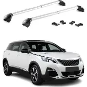 Aurilis Dachträger Relingträger für Peugeot 5008 2017-2025 Alu Silber 2 tlg ABE