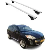 Omtec Dachträger Gepäckträger für Peugeot 4007 2007-2012 Grundträger Metall Silber 2x
