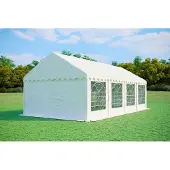 Pártystany-Jiín s.r.o. Partyzelt 4x8m - PVC Premium Feuerfest - Weiß