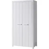 58 aufm Kessel Kleiderschrank Karalynn 100x58x206 Schrank mit 2 Türen MDF Weiß
