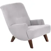 58 aufm Kessel Sessel Kajsa 71x80x101 Bezug Veloursstoff Buche nussbaum/silber