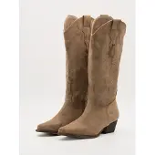 Buonarotti Cowboylaarzen Khaki Suedine Stiksels
