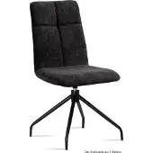 58 aufm Kessel Esszimmerstuhl drehbar (2er-Set) Dniren 47x92x60 Schwarz/Anthrazit