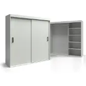 O-sofa Schiebeschrank 200 Garderobenböden Stangen mit Zubehör Denver VSZ10